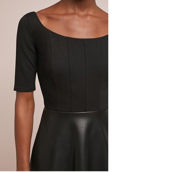 Anthropologie Parlour Ponte Dress new with tag black color size S - Picture 2 of 5